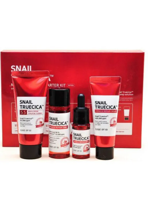 Набір міні-засобів з равликом для проблемної шкіри обличчя Snail Truecica Miracle Repair Starter Kit - фото 1
