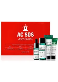 Набор миниатюрных кислотных средств для проблемной кожи AHA BHA PHA 30 Days Miracle AC SOS по цене 649₴  в категории Косметика для лица Страна ТМ Корея