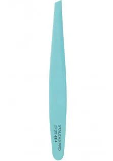 Пінцет для брів скошений вузький блакитний TE-65-4 за ціною 150₴  у категорії Пінцети для брів
