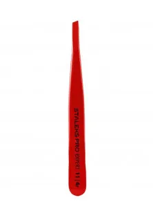 Пинцет для бровей скошенный узкий красный TE-11-4r по цене 210₴  в категории Ручки и манипулы для микроблейдинга