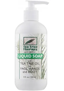 Рідке мило Antiseptic Liquid Soap With Tea Tree Oil для обличчя, рук та тіла з олією чайного дерева за ціною 220₴  у категорії Косметика для тіла і ванни Бренд Tea Tree Therapy