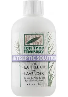 Антисептичний розчин Antiseptic Solution With Tea Tree Oil And Lavander з оліями чайного дерева і лаванди за ціною 240₴  у категорії Тонік для обличчя Призначення Проти запалень