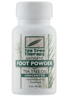 Дезодоруючий порошок для ніг Unscented Foot Powder без запаху з олією чайного дерева за ціною 380₴  у категорії Косметика для тіла і ванни Тип Порошок для ніг