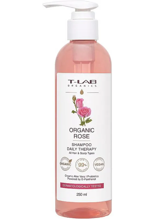 Шампунь для щоденного догляду за будь-яким типом волосся Organic Rose Shampoo - фото 1