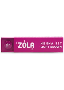 Купити ZOLA Набір хни для фарбування брів Henna Set - Light Brown вигідна ціна