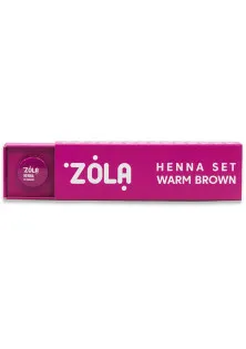 Купить ZOLA Набор хны для окрашивания бровей Henna Set - Warm Brown выгодная цена