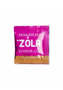 Купити ZOLA Фарба для брів із колагеном з окисником Eyebrow Tint With Collagen 01 Light Brown вигідна ціна