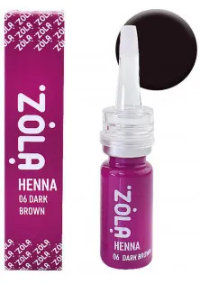 Купить ZOLA Хна для окрашивания бровей Henna 06 Dark Brown выгодная цена