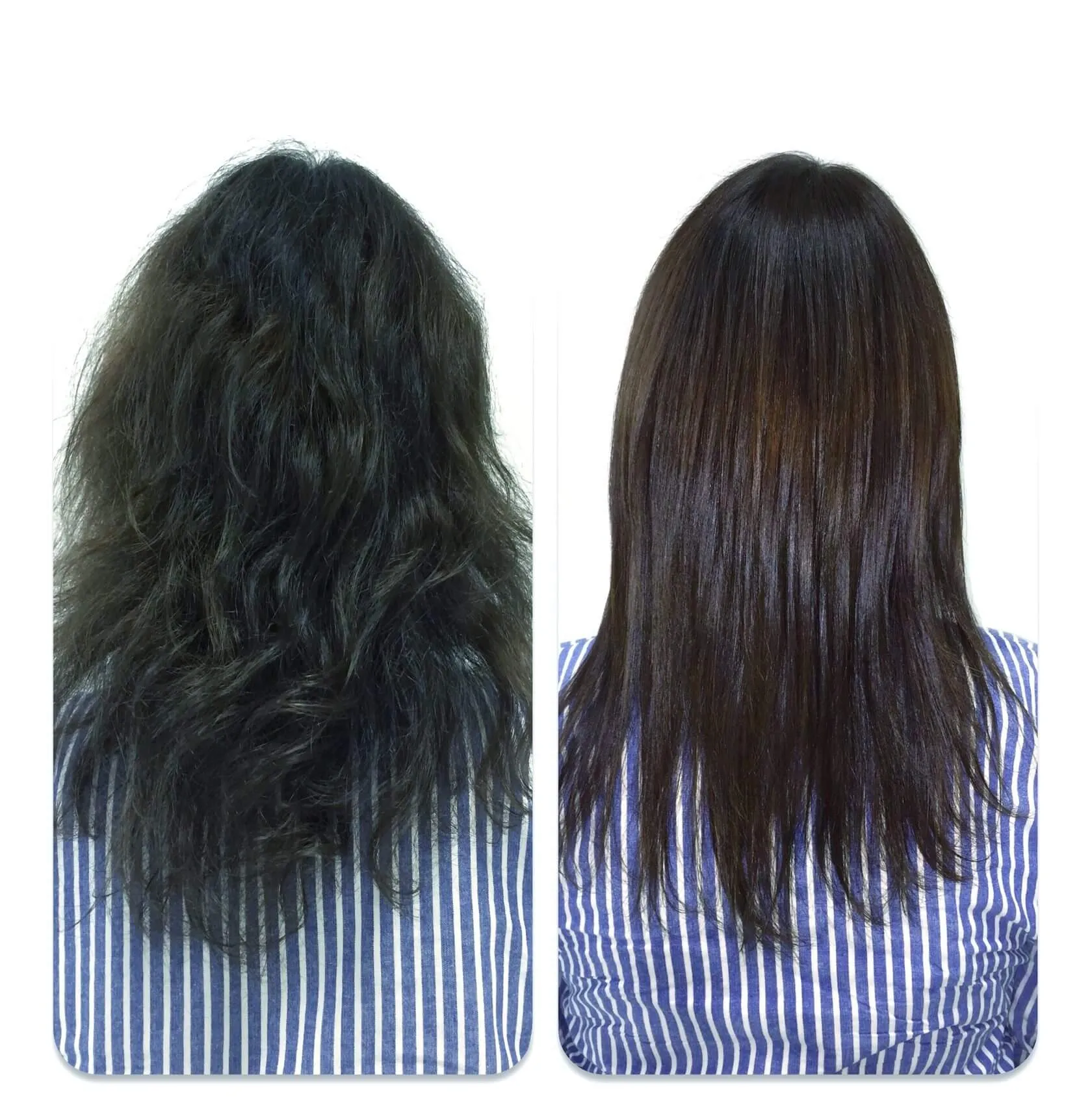 До та після каутеризації волосся